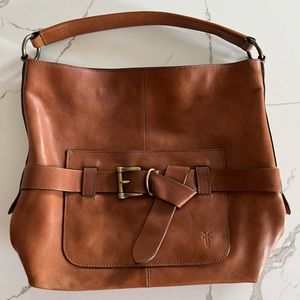 FRYE Kayla Knotted Hobo Nutmeg Handbag